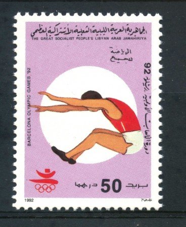 1992 - LIBIA - 50d. OLIMPIADI SALTO - NUOVO - LOTTO/29289