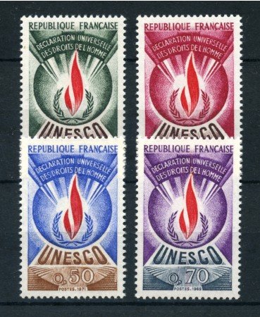 1969/71 - LOTTO/21254 - FRANCIA - UNESCO 4v. - NUOVI
