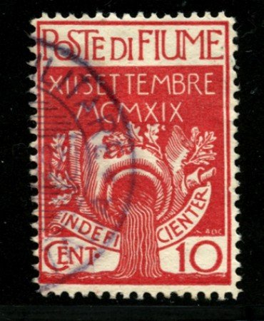 1920 - LOTTO/12906 - FIUME - 10c. INGRESSO LEGIONARI - USATO