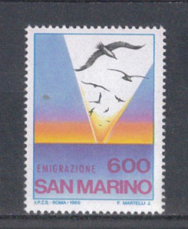 1985 - LOTTO/8053 - SAN MARINO - EMIGRAZIONE - NUOVO