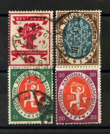 1919 - GERMANIA REICH - ASSEMBLEA COSTITUENTE 4v. - USATI - LOTTO/37501