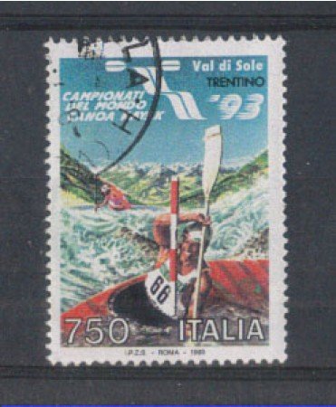 1993 - LOTTO/7019U - REPUBBLICA - CAMPIONATI DI CANOA - USATO