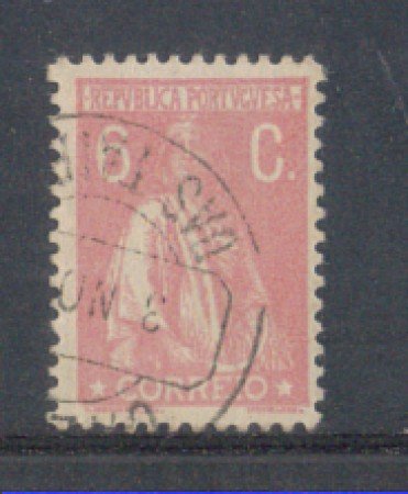 1917 - LOTTO/9666IBU - PORTOGALLO - 6c. ROSA - USATO