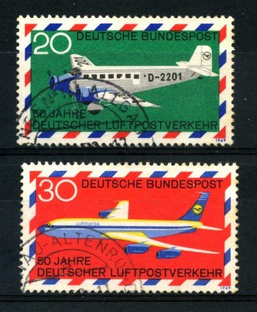 1969 - GERMANIA FEDERALE - POSTA AEREA 2v. - USATI - LOTTO/30955U
