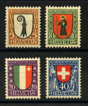 1923 - SVIZZERA - PRO JUVENTUTE 4v. NUOVI - LOTTO/34016