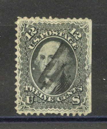 1861/62 - STATI UNITI - LOTTO/40819 - 12 Cent. NERO G.WASHINGTON - USATO
