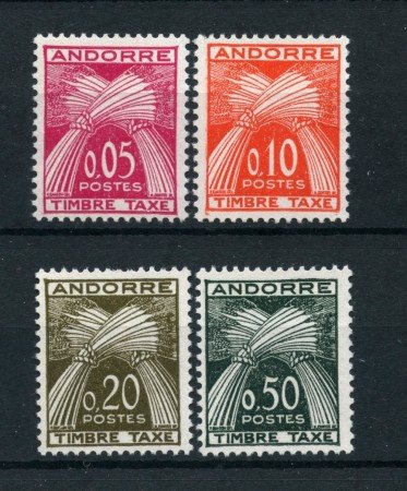 1961  ANDORRA  FRANCESE - SEGNATASSE 4 valori - NUOVI - LOTTO/25033