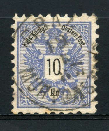 1883 - LOTTO/14178 - AUSTRIA - 10 Kr. AZZURRO - USATO