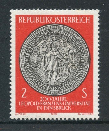 1970 - AUSTRIA - UNIVERSITA' LEOPOLDO FRANCESCO - NUOVO - LOTTO/27950