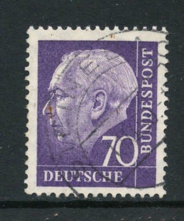 1957 - GERMANIA FEDERALE - 70p.  VIOLETTO HEUSS - USATO - LOTTO/30804U