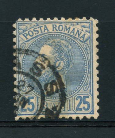 1880 - LOTTO/14496 - ROMANIA - 25 b. BLU - USATO