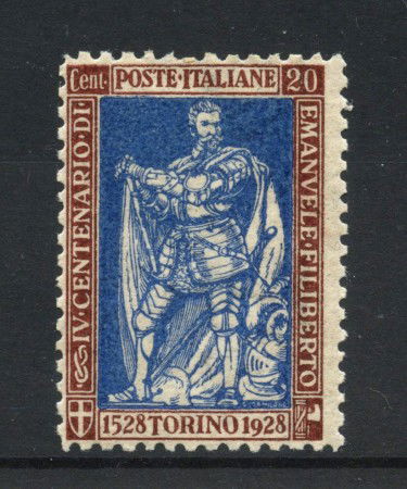 1928 - REGNO - LOTTO/47387 - 20 CENT. EMANULE FILIBERTO - T/L
