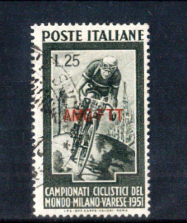 1951 - LOTTO/11036 - TRIESTE A - CAMPIONATI DI CICLISMO - USATO