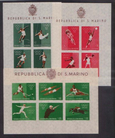 1960 - LOTTO/7869 - SAN  MARINO - OLIMPIADI - FOGLIETTI NUOVI