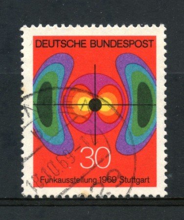 1969 - GERMANIA FEDERALE - 30p. MOSTRA RADIO-TELEVISIONE - USATO - LOTTO/30964U