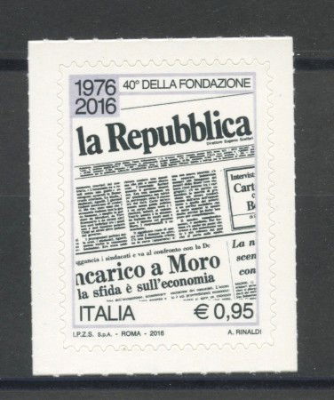 2016 - REPUBBLICA - QUOTIDIANO LA REPUBBLICA - NUOVO - LOTTO/36930