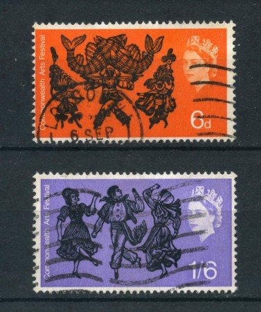 1965 - GRAN BRETAGNA - FESTIVAL ARTISTICO 2v. - USATI - LOTTO/26309