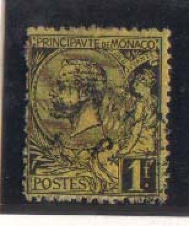 1891 - LOTTO/905 - MONACO - 1Fr. NERO SU GIALLO
