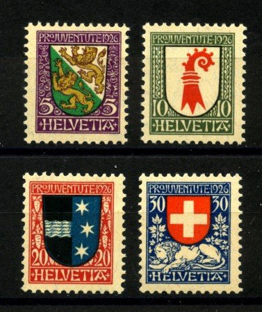 1926 - SVIZZERA - PRO JUVENTUTE 4v. NUOVI - LOTTO/34021