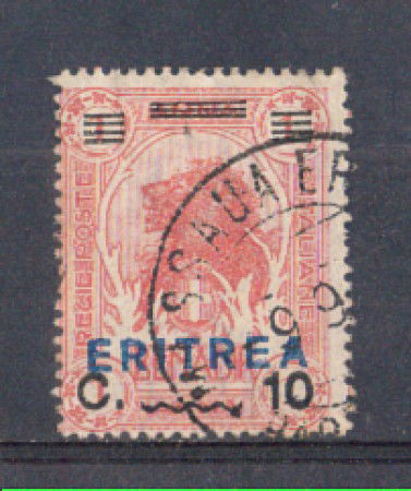 1924 - LOTTO/ERIT82U - ERITREA - 10c. SU 1 ANNA - USATO