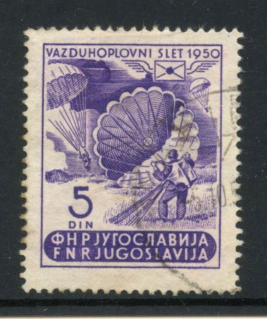 1950 - JUGOSLAVIA - LOTTO/42474 - POSTA AEREA 5 d. SETTIMANA AEREA - USATO