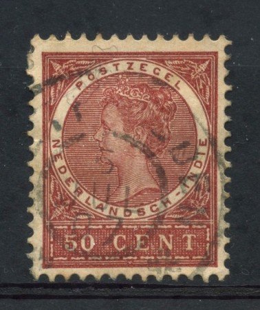 1903/08 - INDIE OLANDESI - 50 c. BRUNO ROSSO - USATO - LOTTO/28790