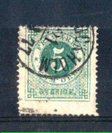 1872 - LOTTO/SVE18U - SVEZIA - 5 ORE VERDE - USATO