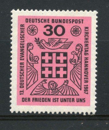 1967 - GERMANIA FEDERALE - 30p. CHIESA EVANGELICA - NUOVO - LOTTO/30934
