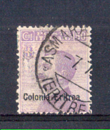 1916 - LOTTO/ERIT39U - ERITREA - 50c. VIOLETTO - USATO