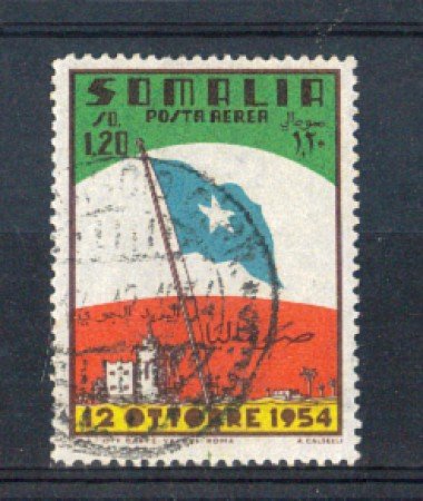 1954 - LOTTO/9848UA - SOMALIA AFIS - AEREA 1,20 BANDIERA SOMALA - USATO