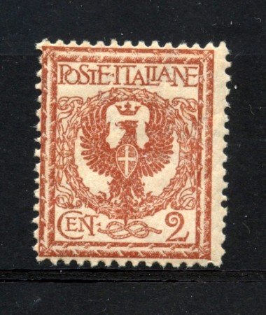 1901 - REGNO - 2 cent. ROSSO BRUNO FLOREALE - NUOVO - LOTTO/30160