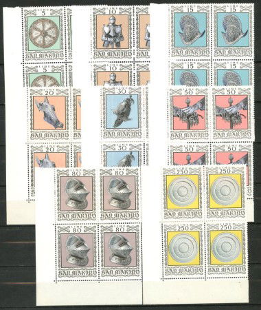 1974 - LOTTO/7949Q - SAN MARINO - ARMATURE ANTICHE 8v. QUARTINE NUOVI