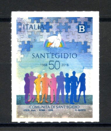 2018 - REPUBBLICA - COMUNITA' SANT'EGIDIO - NUOVO - LOTTO/37053