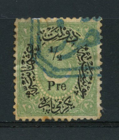 1876/82 - LOTTO/13797 - TURCHIA - 1/2pre su 20pa. VERDE - USATO