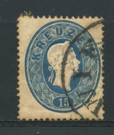 1860 - LOTTO/14120 - AUSTRIA - 15 Kr. AZZURRO - USATO