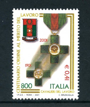 2001 - REPUBBLICA - CAVALIERI DEL LAVORO - NUOVO - LOTTO/25657