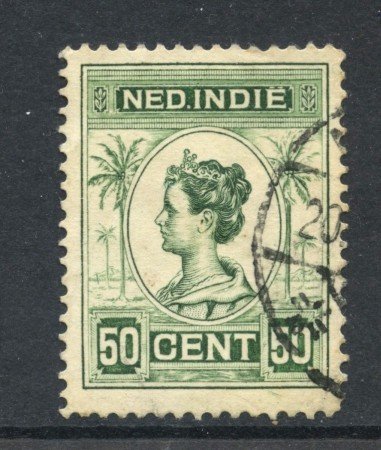 1913/14 - INDIE OLANDESI - 50 cent. VERDE - USATO - LOTTO/28813