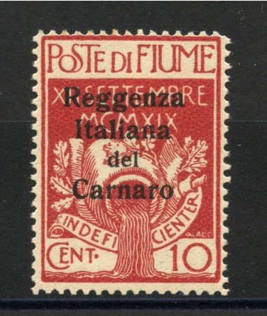 1920 - FIUME - LOTTO/4359 - 10 cent. POSTA MILITARE - T/L