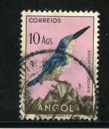 1951 - ANGOLA - 10 Ag. UCCELLI - USATO - LOTTO/29017