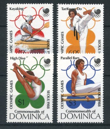 1988 - DOMINICA - LOTTO/20031 - OLIMPIADI DI SEOLUL 4v. - NUOVI