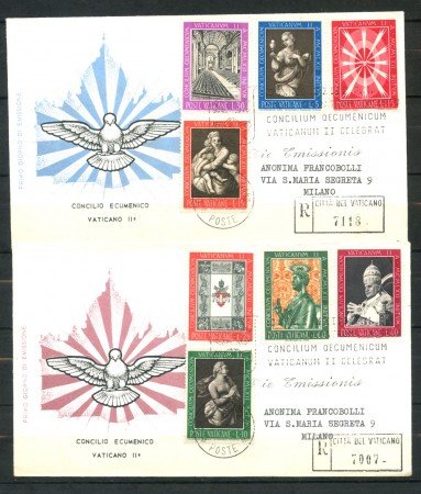 1962 - VATICANO - CONCILIO ECUMENICO - 2 BUSTE FDC - LOTTO/25729