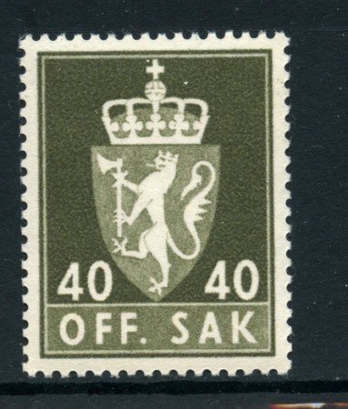 1955/76 - NORVEGIA - 40 o. OLIVA SERVIZIO - NUOVO - LOTTO/28385