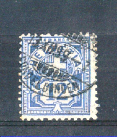1882 - LOTTO/SVI68U - SVIZZERA - 12c. OLTREMARE - USATO