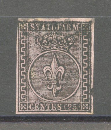 1852 - DUCATO DI PARMA - LOTTO/40237 - 25 cent. VIOLETTO - USATO