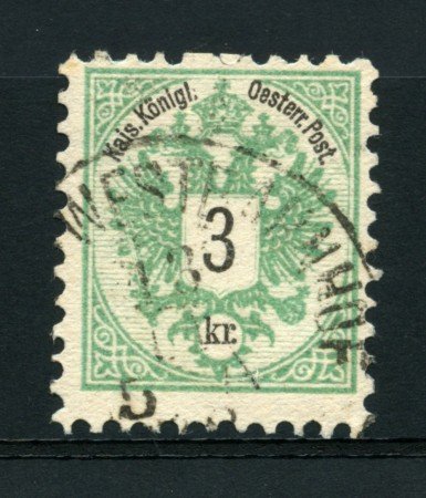 1883 - LOTTO/14170 - AUSTRIA - 3 K. VERDE  - USATO