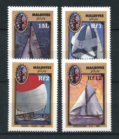 1987 - MALDIVE - LOTTO/19646 - COPPA AMERICA  4v. - NUOVI