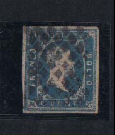 SARDEGNA - 1851 - LOTTO/2594 - 20c. AZZURRO