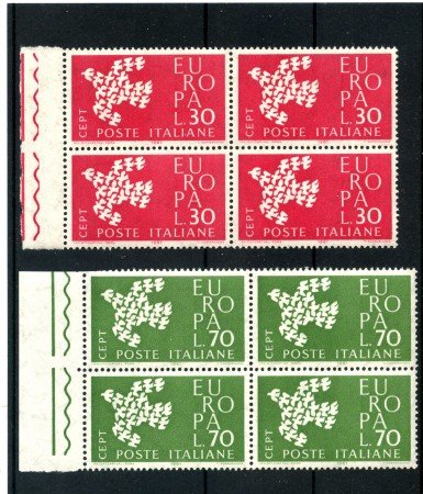 1961 - LOTTO/6396Q- REPUBBLICA - EUROPA 2v. QUARTINE - NUOVI
