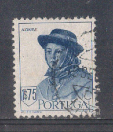 1947 - LOTTO/9723FU - PORTOGALLO - 1,75e. COSTUMI ALGARVE- USATO