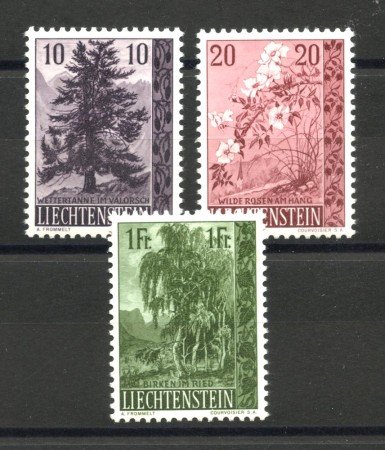 1957 - LIECHTENSTEIN - LOTTO/40940 - ALBERI  E ARBUSTI 3 v. - NUOVI